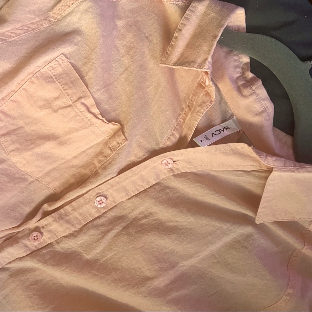 RVCA | Light Salmon Button Up Long Sleeve